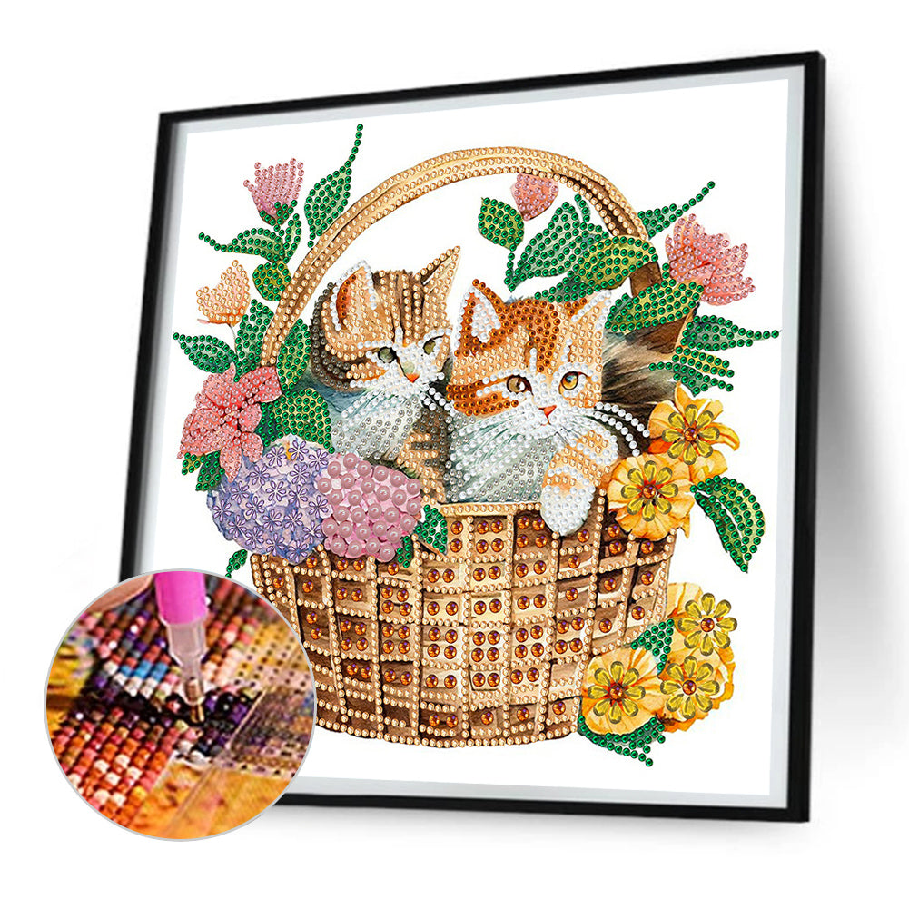 Flower Basket - Special Shaped Drill Diamond Painting 30*30CM