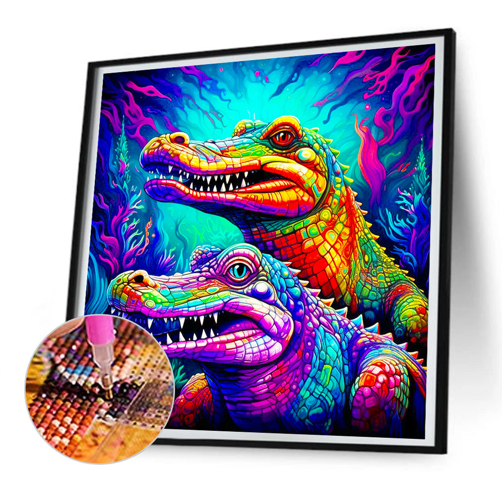 Crocodile - Full Round Drill Diamond Painting 30*30CM