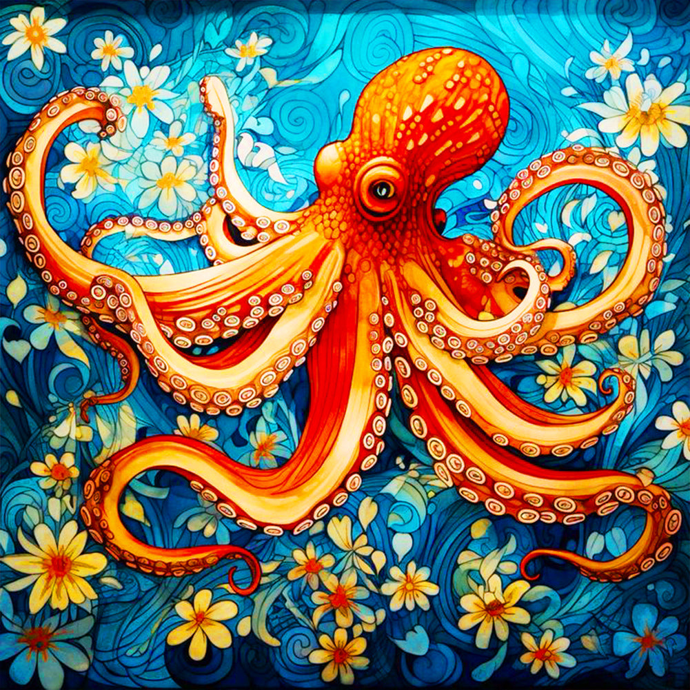 Octopus - Full Round Drill Diamond Painting 30*30CM