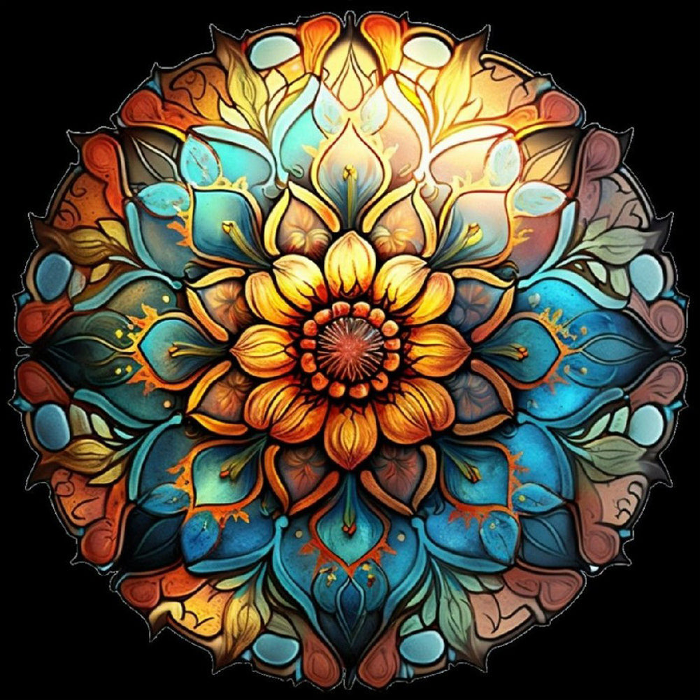 Abstract Mandala Flower - Full Round Drill Diamond Painting 30*30CM