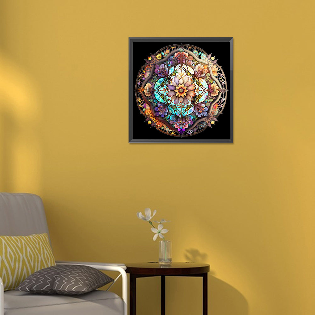 Abstract Mandala Flower - Full Round Drill Diamond Painting 30*30CM