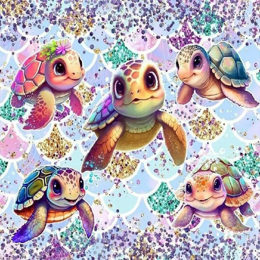 Turtle - Full Round Drill Diamond Painting 30*30CM