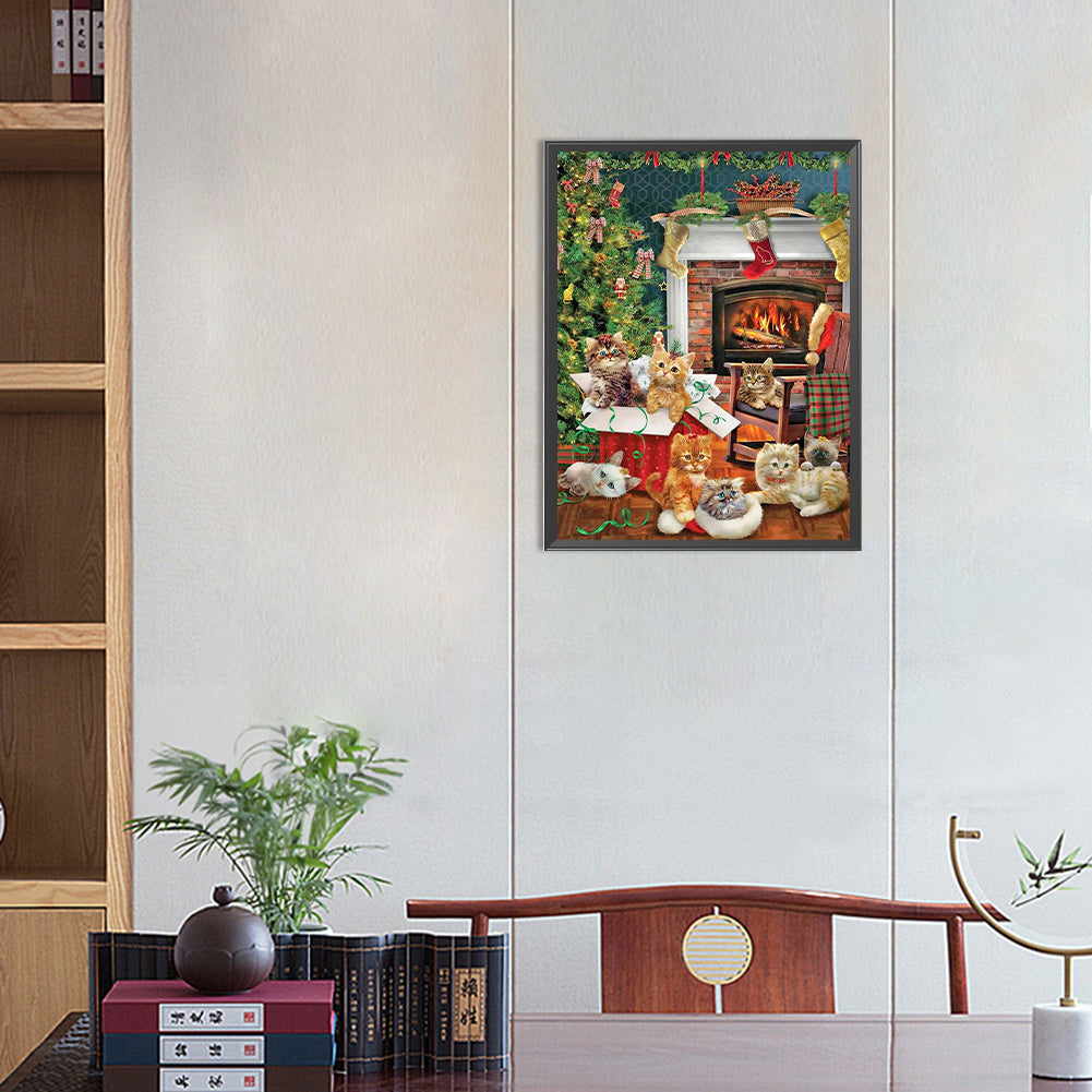 Kitten - Full Round Drill Diamond Painting 30*40CM