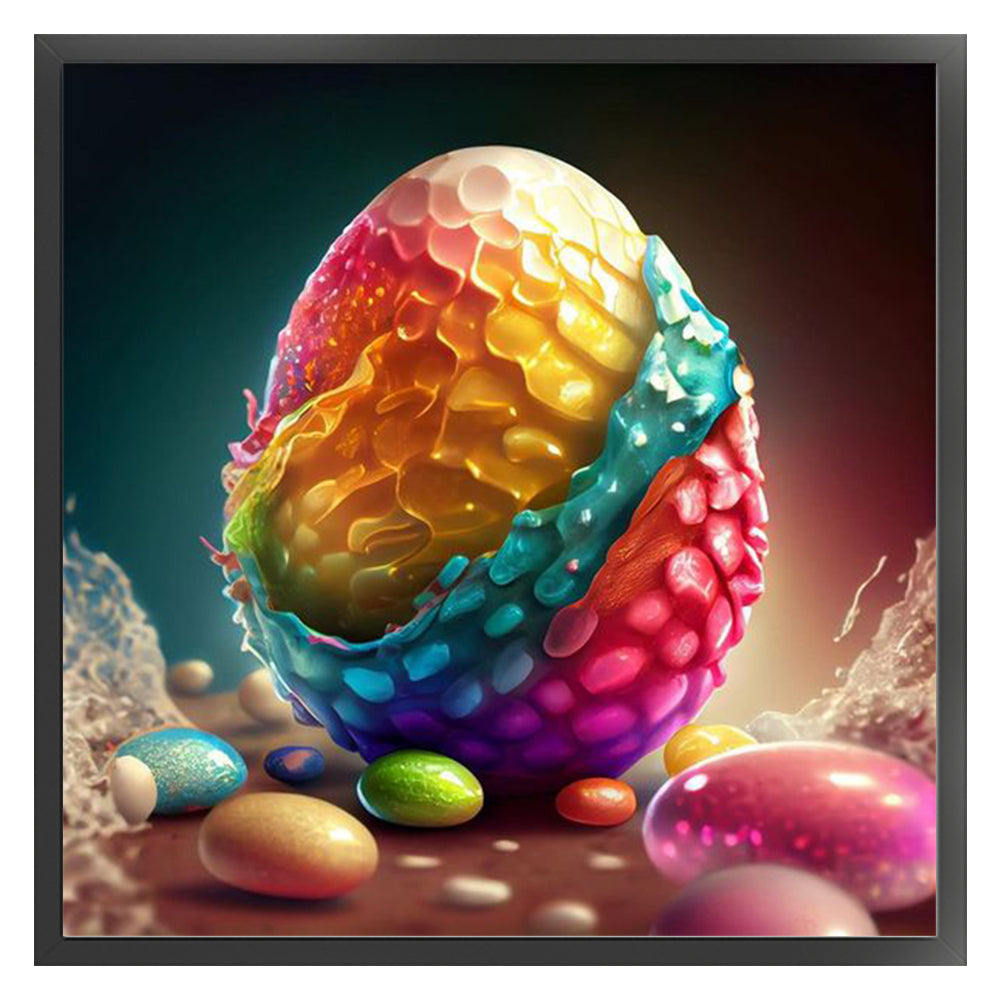 Colored Eggs - 11CT Stamped Cross Stitch 50*50CM
