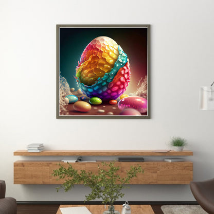 Colored Eggs - 11CT Stamped Cross Stitch 50*50CM