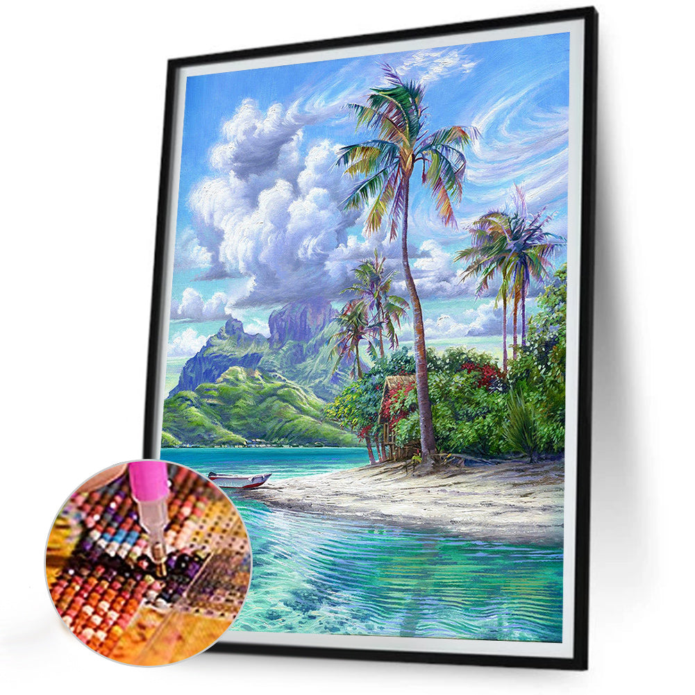 Beach Spray - Full Round Drill Diamond Painting 30*40CM