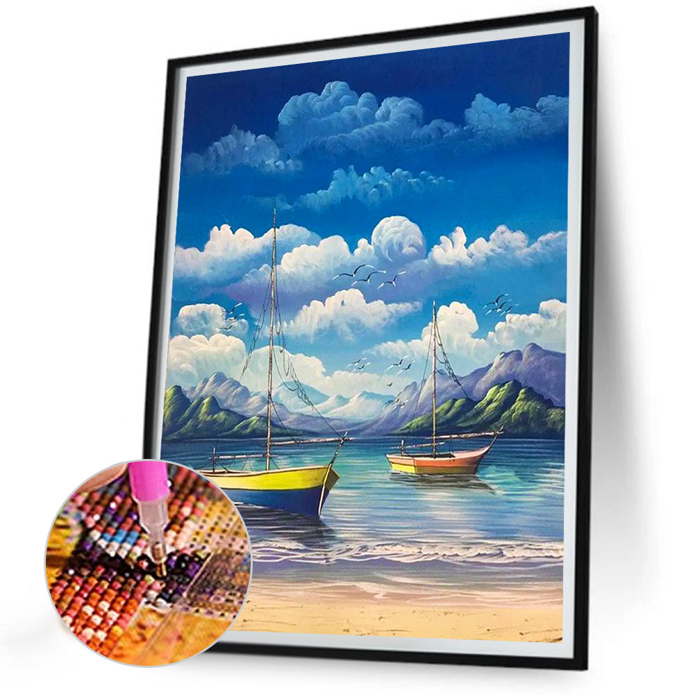 Beach Spray - Full Round Drill Diamond Painting 30*40CM