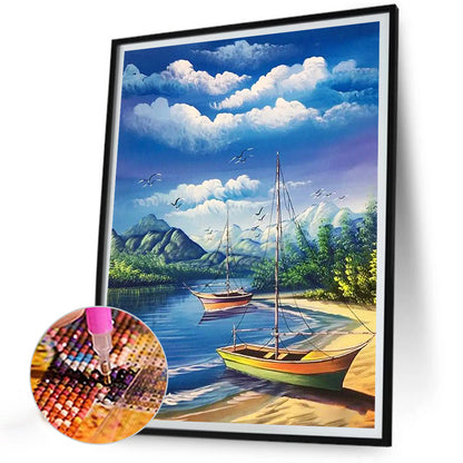 Beach Spray - Full Round Drill Diamond Painting 30*40CM