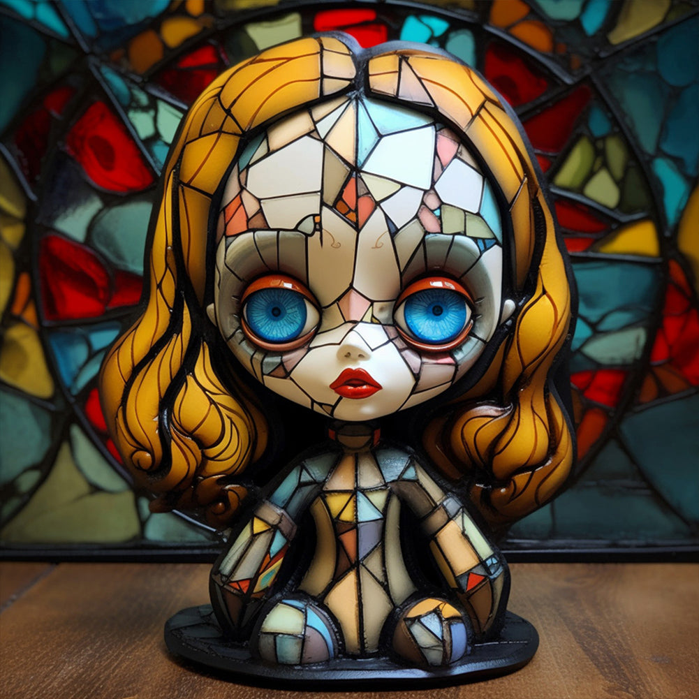 Halloween Horror Doll Glass Painting - Full Round Drill Diamond Painting 30*30CM