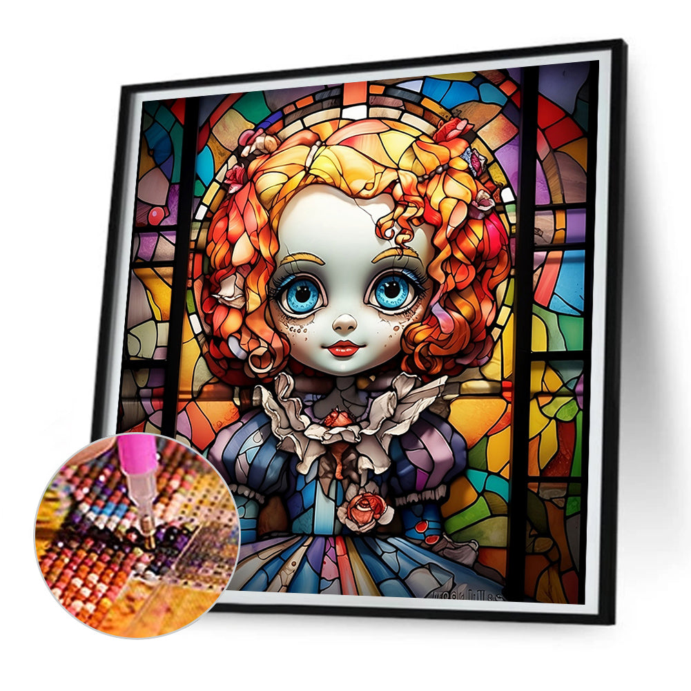 Halloween Horror Doll Glass Painting - Full Round Drill Diamond Painting 30*30CM