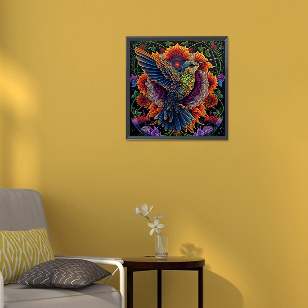 Flower And Sparrow - Full Round Drill Diamond Painting 30*30CM