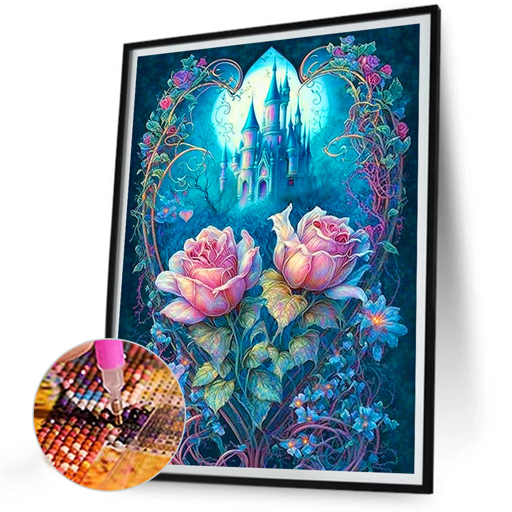 Roses And Castles - Full Round Drill Diamond Painting 30*40CM