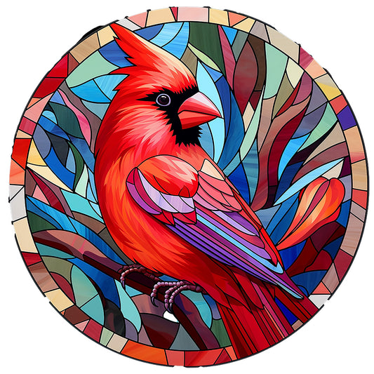 Cardinal Glass Painting - Full Round Drill Diamond Painting 30*30CM