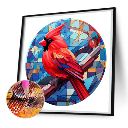 Cardinal Glass Painting - Full Round Drill Diamond Painting 30*30CM