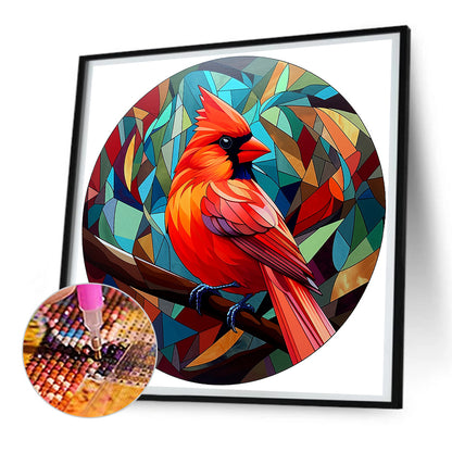 Cardinal Glass Painting - Full Round Drill Diamond Painting 30*30CM