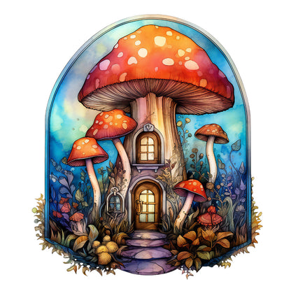 Mushroom Glass Painting - Full Round Drill Diamond Painting 30*30CM