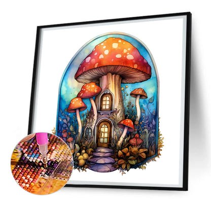 Mushroom Glass Painting - Full Round Drill Diamond Painting 30*30CM