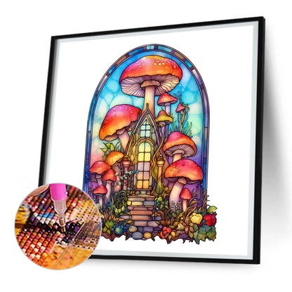 Mushroom Glass Painting - Full Round Drill Diamond Painting 30*30CM