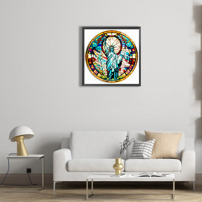 Glass Goddess Of Victory - Full Round Drill Diamond Painting 30*30CM