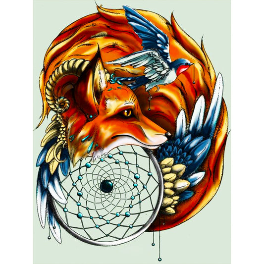 Dream Catcher And Fox - Full Round Drill Diamond Painting 30*40CM