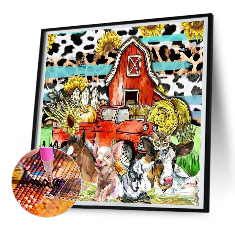 Poultry Rally - Full Round Drill Diamond Painting 30*30CM