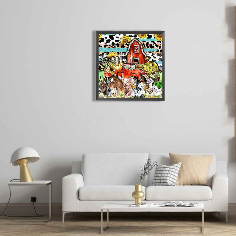Poultry Rally - Full Round Drill Diamond Painting 30*30CM