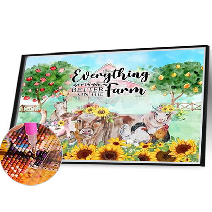 Farm - Full Round Drill Diamond Painting 40*30CM