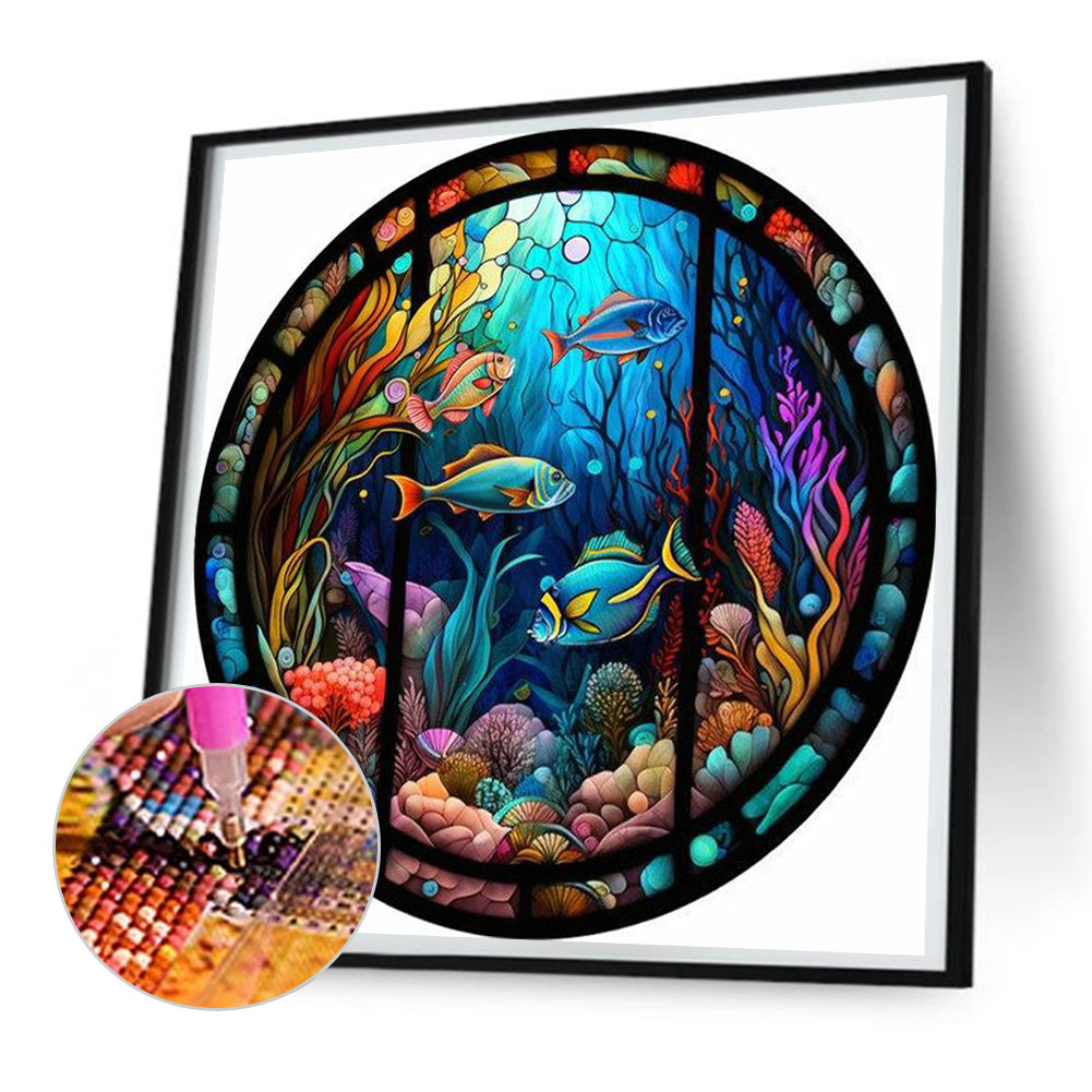 Ocean Colorful Fish - Full Round Drill Diamond Painting 30*30CM