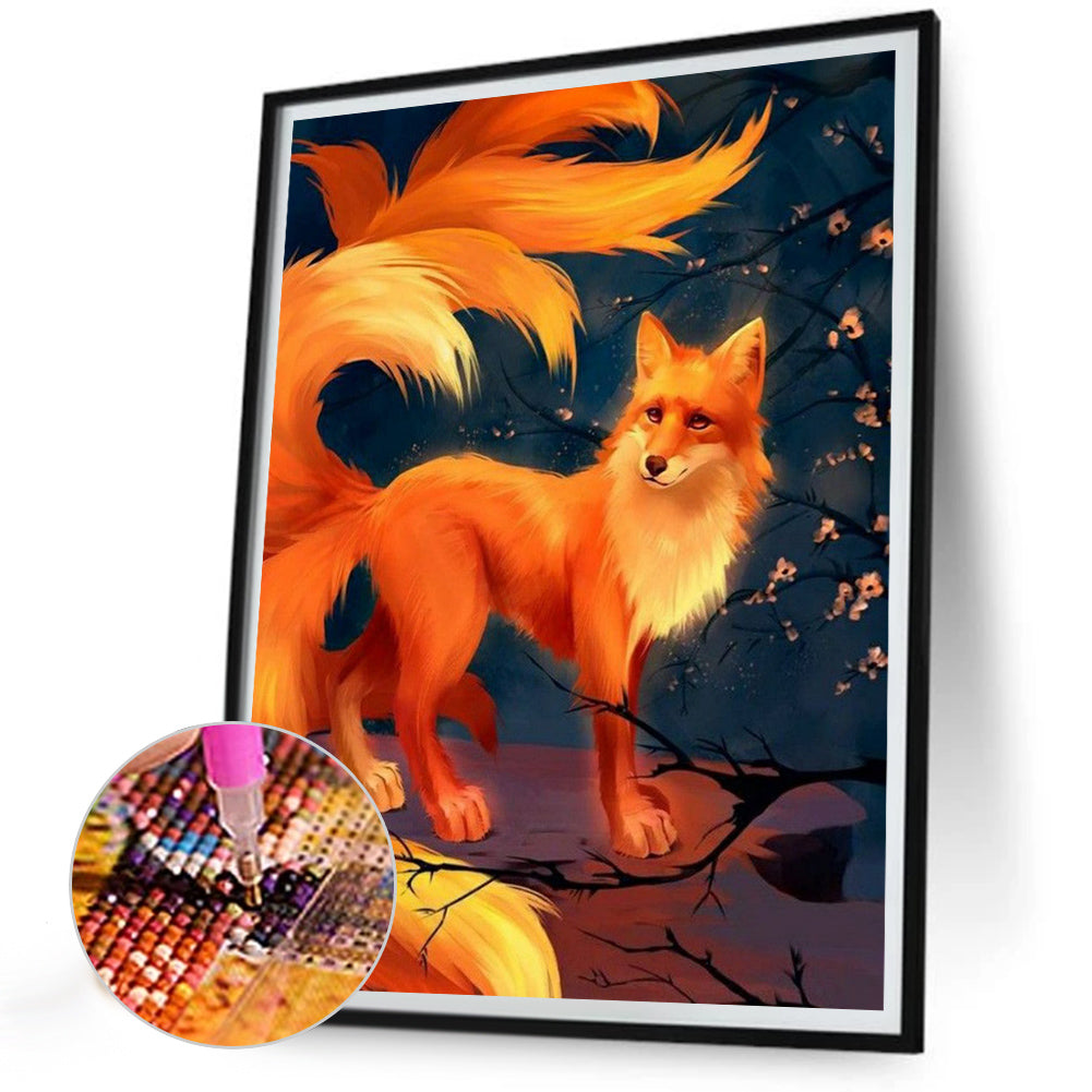 Nine-Tailed Fox - Full Round Drill Diamond Painting 30*40CM