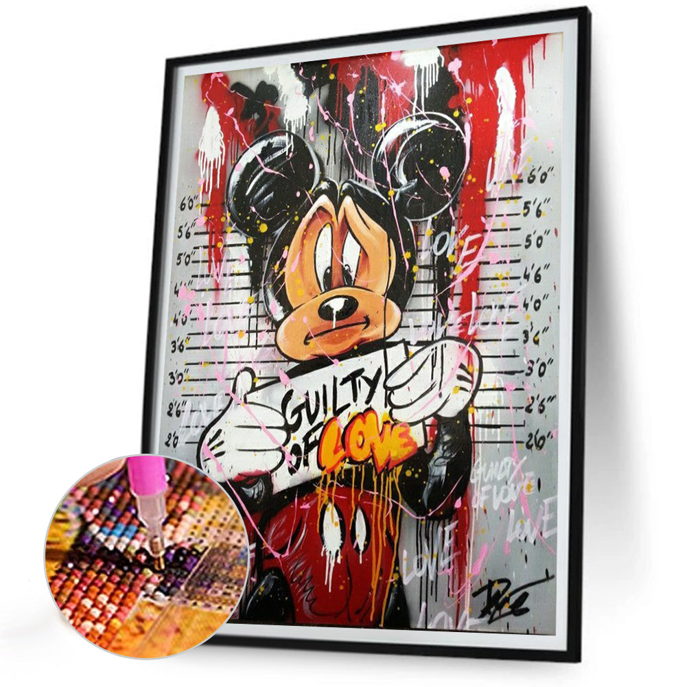 Mickey Mouse Crime Photoshoot - Full Round Drill Diamond Painting 30*40CM