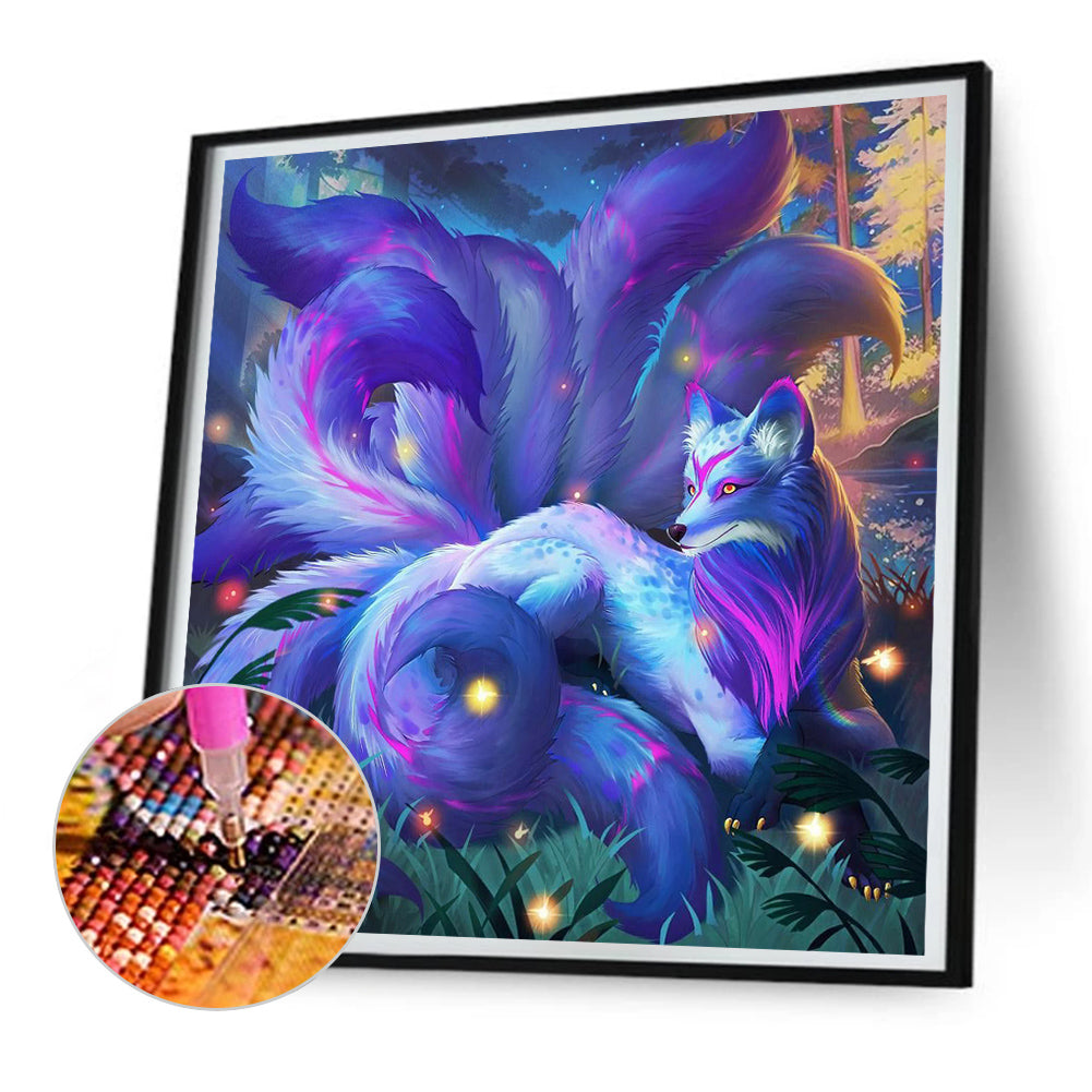 Nine-Tailed Fox - Full Round Drill Diamond Painting 30*30CM