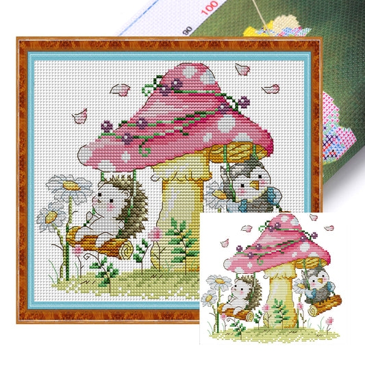 Forest Paradise - 16CT Stamped Cross Stitch 19*17CM(Joy Sunday)