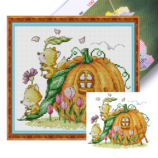 Forest Paradise - 16CT Stamped Cross Stitch 19*17CM(Joy Sunday)