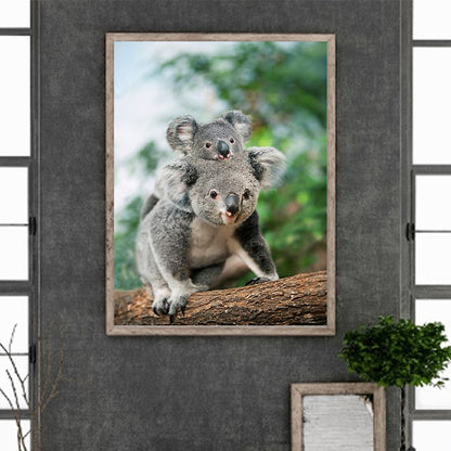 Parent-Child Koala - Full Round Drill Diamond Painting 30*40CM