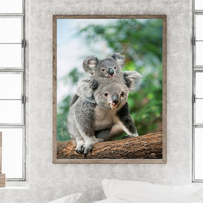 Parent-Child Koala - Full Round Drill Diamond Painting 30*40CM