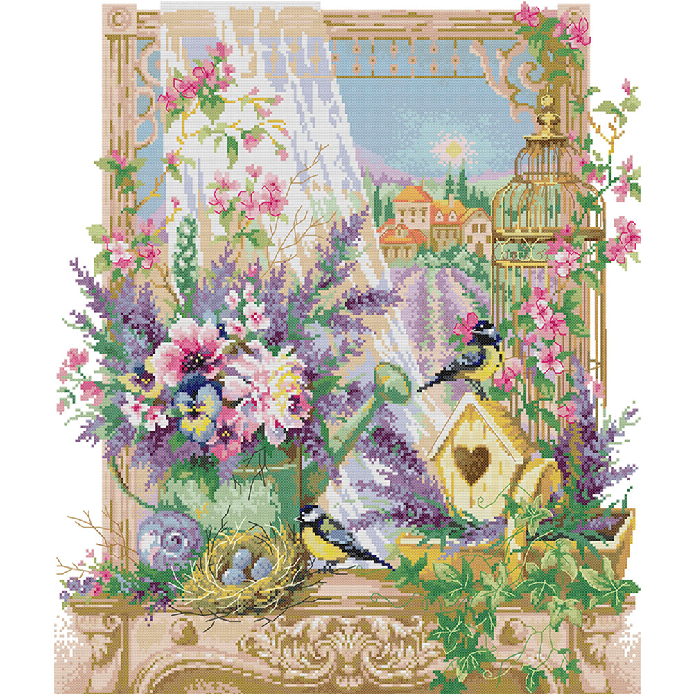 The Smell Of Provence - 14CT Stamped Cross Stitch 48*54CM(Joy Sunday)