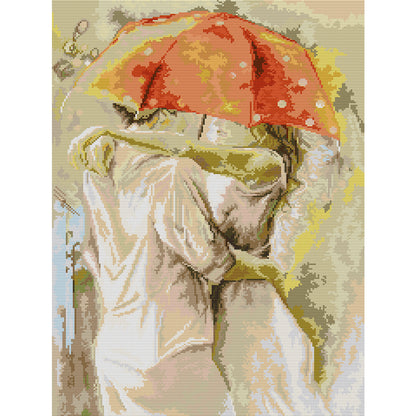 Under Umbrella - 14CT Stamped Cross Stitch 41*57CM(Joy Sunday)