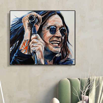 Rock Singer - Full Round Drill Diamond Painting 35*30CM