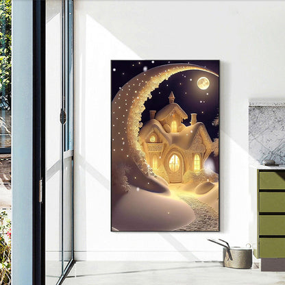 Moon Hut - Full Round Drill Diamond Painting 40*60CM