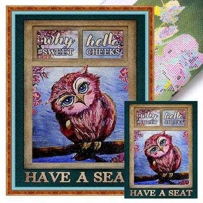 Owl - 11CT Stamped Cross Stitch 40*55CM