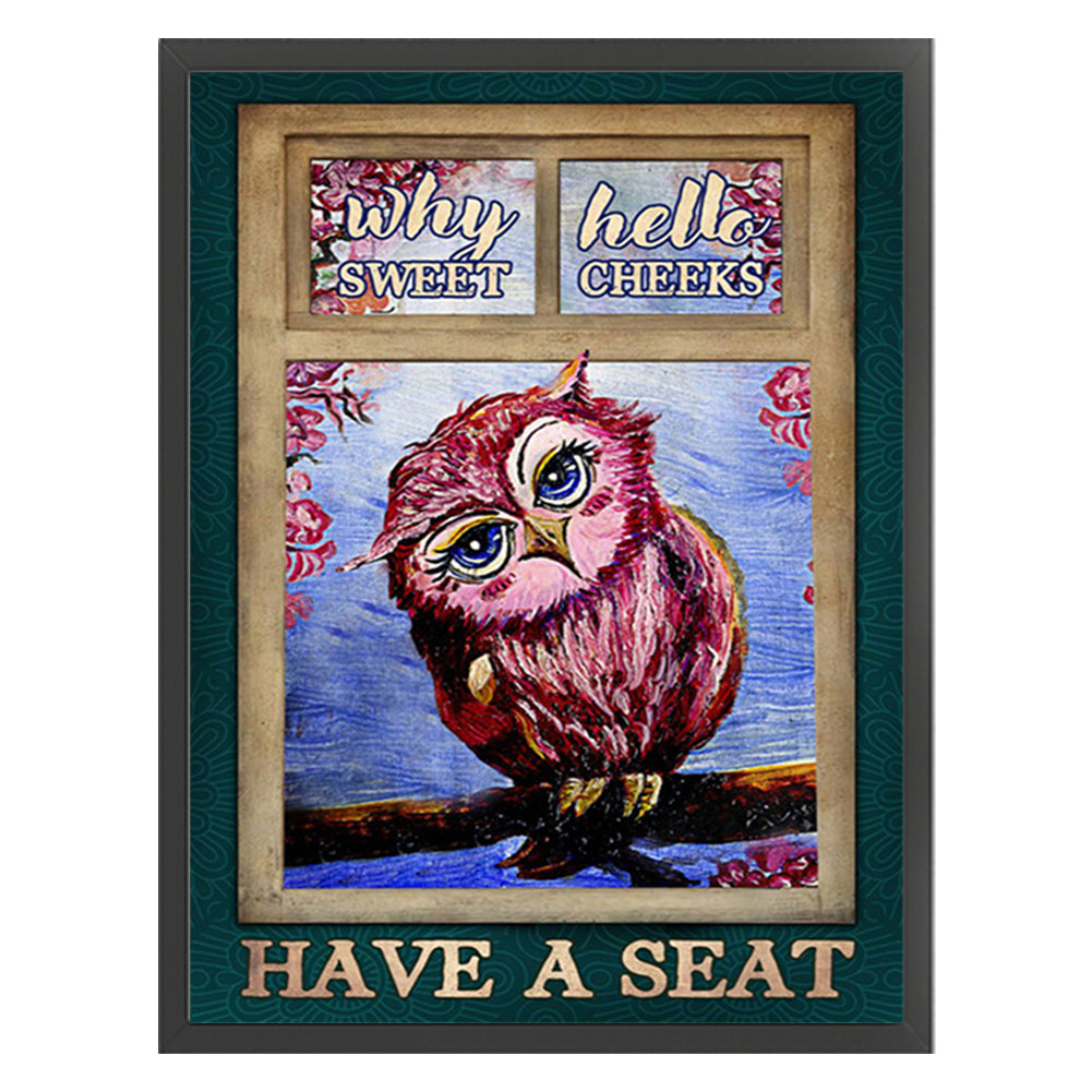 Owl - 11CT Stamped Cross Stitch 40*55CM