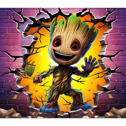 Groot Through The Wall - Full Round Drill Diamond Painting 40*35CM