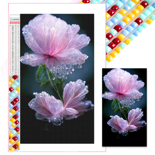 Water Drop Lotus - Full Square Drill Diamond Painting 40*70CM