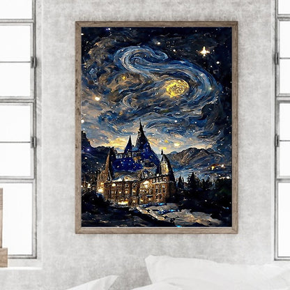Night Starry Sky - Full Round Drill Diamond Painting 30*40CM