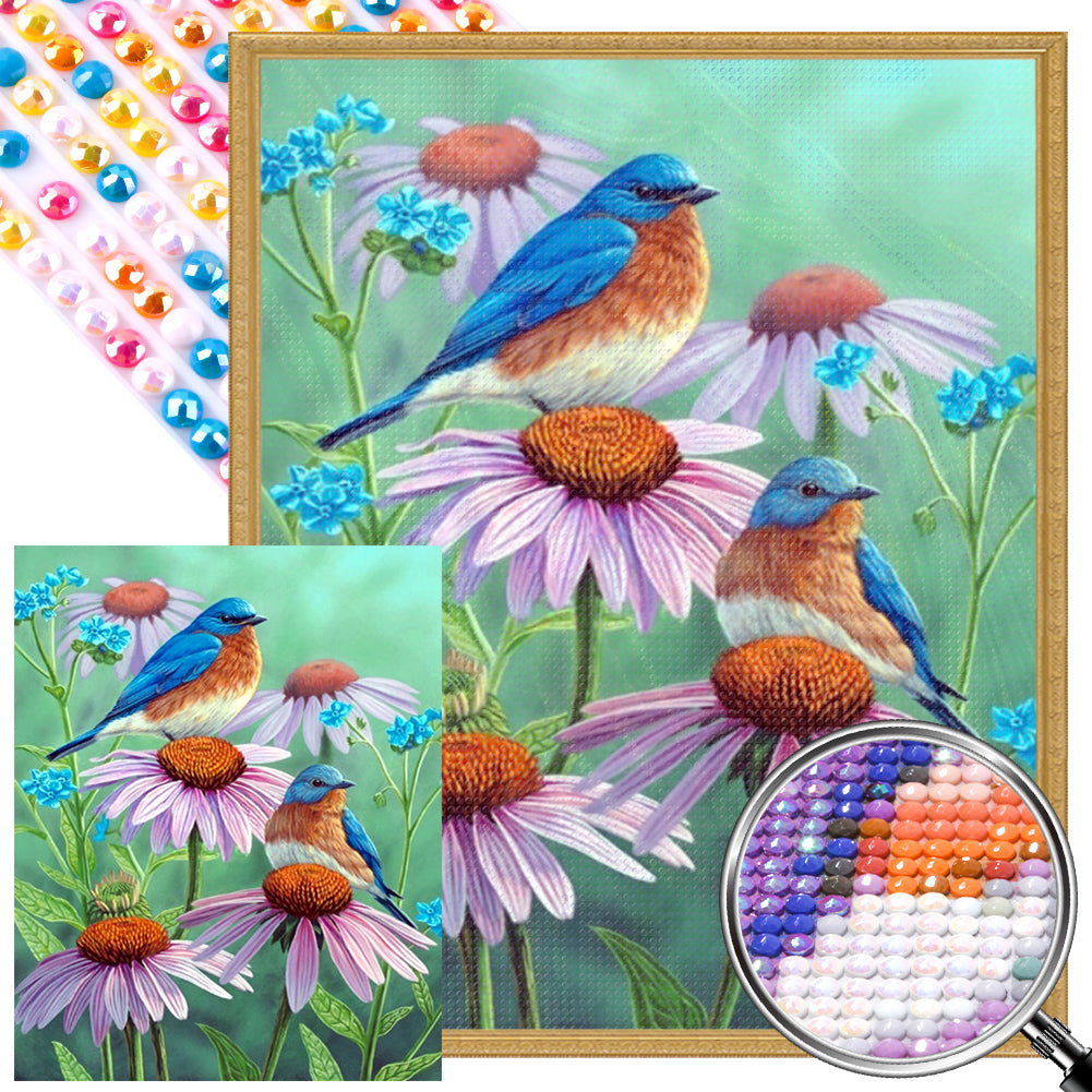 Daisy Bird - AB Round Drill Diamond Painting 40*50CM