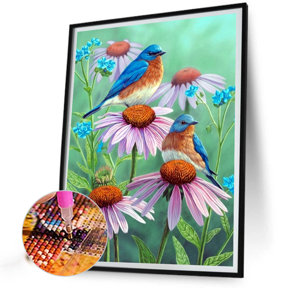 Daisy Bird - AB Round Drill Diamond Painting 40*50CM