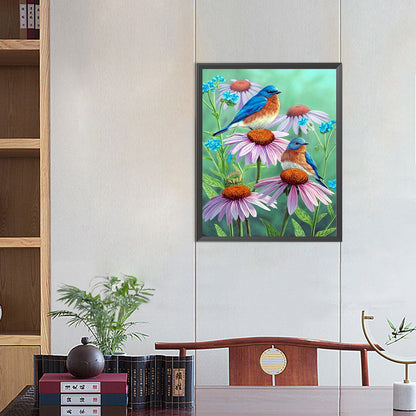 Daisy Bird - AB Round Drill Diamond Painting 40*50CM