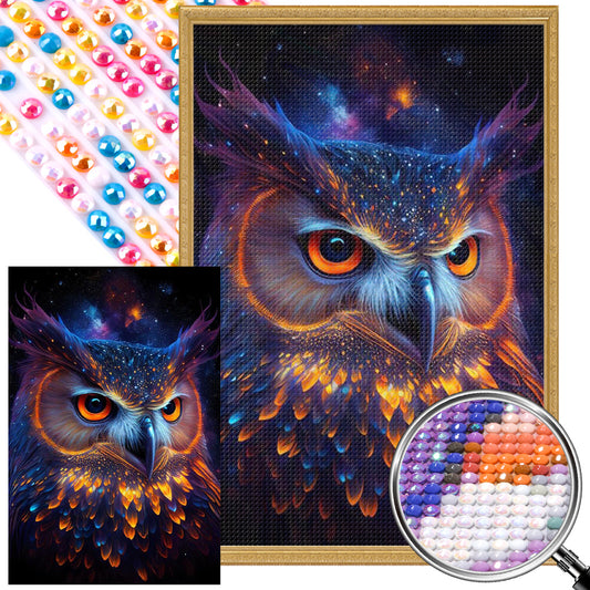 Night Owl - AB Round Drill Diamond Painting 40*60CM