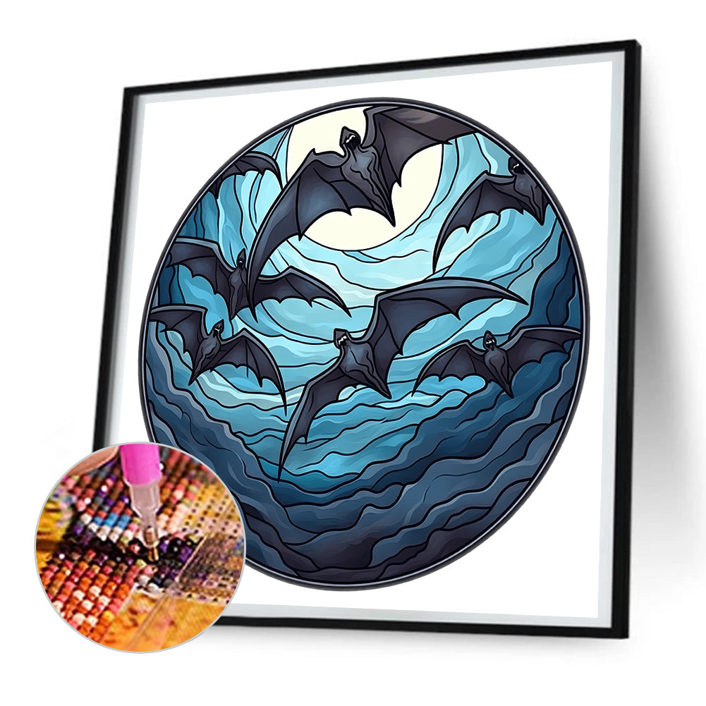 Halloween Glass Painting - Full Round Drill Diamond Painting 30*30CM