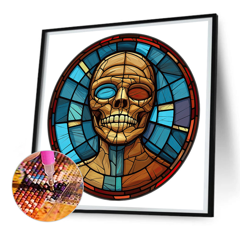 Halloween Glass Painting - Full Round Drill Diamond Painting 30*30CM